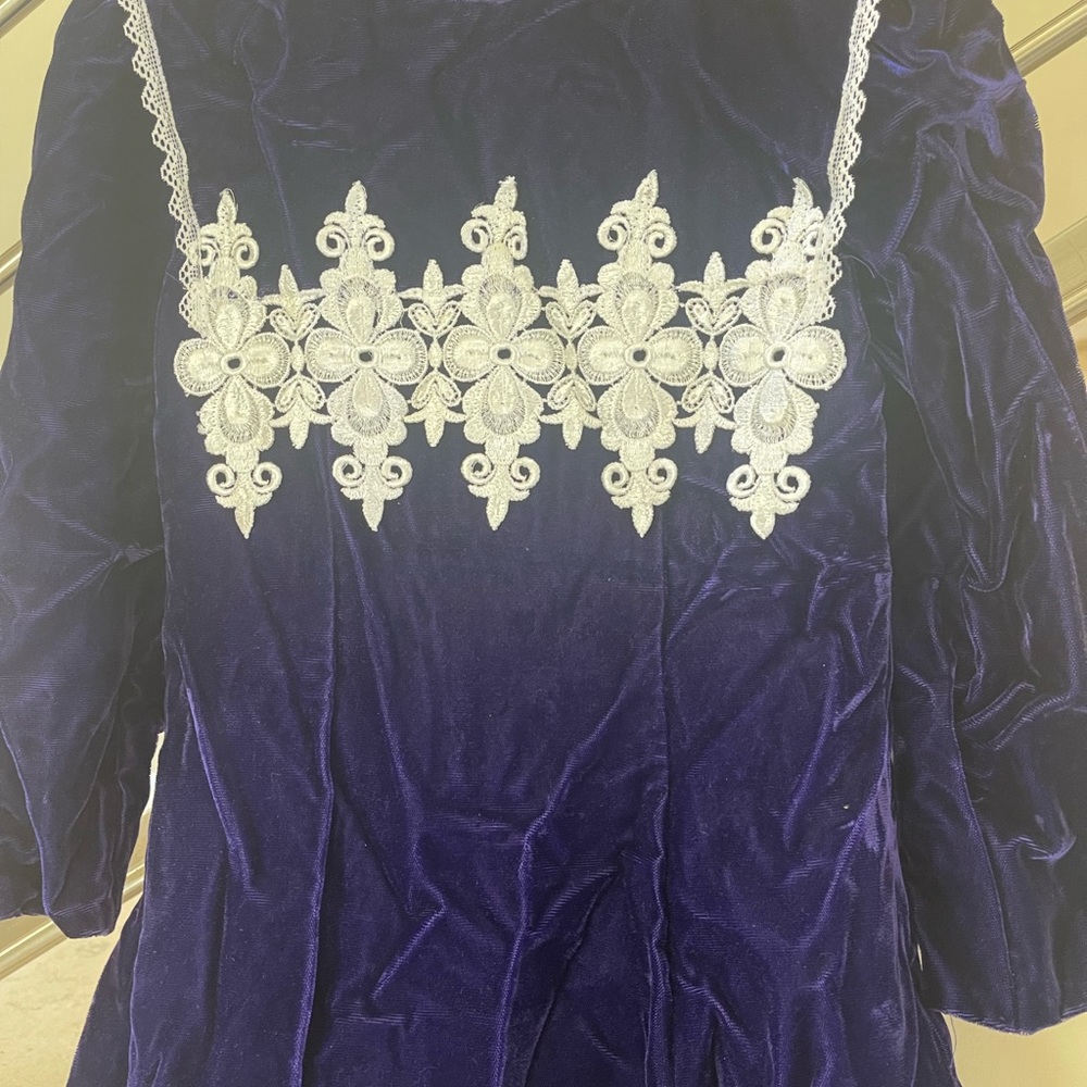 VINTAGE JESICA MCCLINTOCK PURPLE FORMAL DRESS - Picture 2 of 11